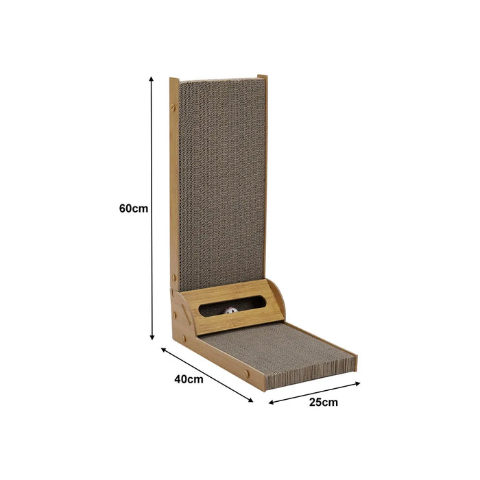 L-Shaped Cat Scratching Board – Sturdy Corrugated Cardboard Cat Scratcher