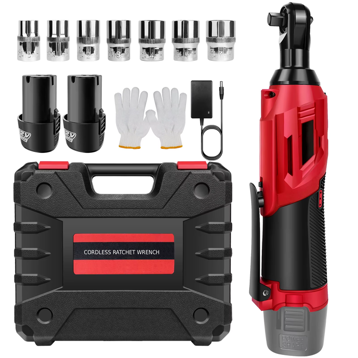 200Nm Cordless Ratchet Wrench – 3/8" 12V Electric Power Tool