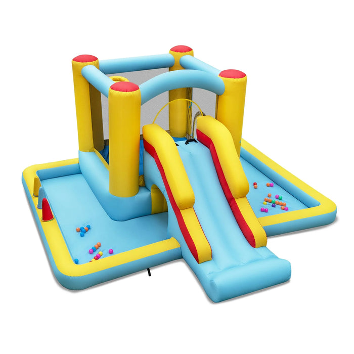 Inflatable Bouncy Castle Unit with Slide, Tunnel & Ball Pit (No Blower)