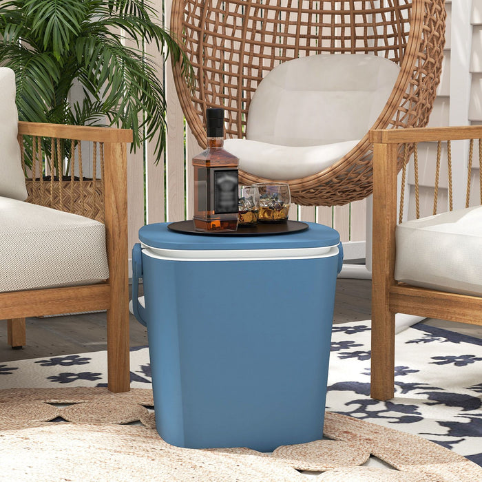 Portable Cooler Side Table – 3-in-1 Ice Chest, Side Table & Bottle Opener Unit