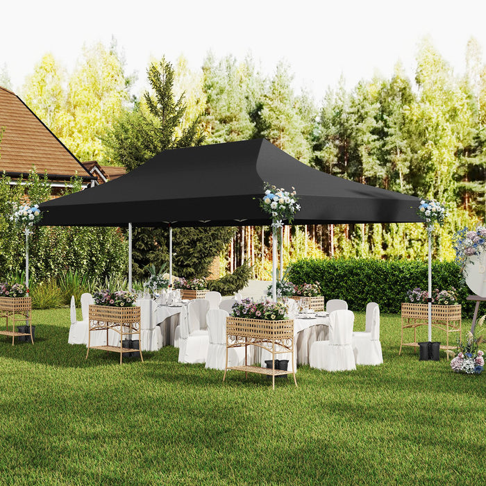 Pop-Up Canopy Gazebo Tent with 6 Removable Sidewalls & Carry Bag