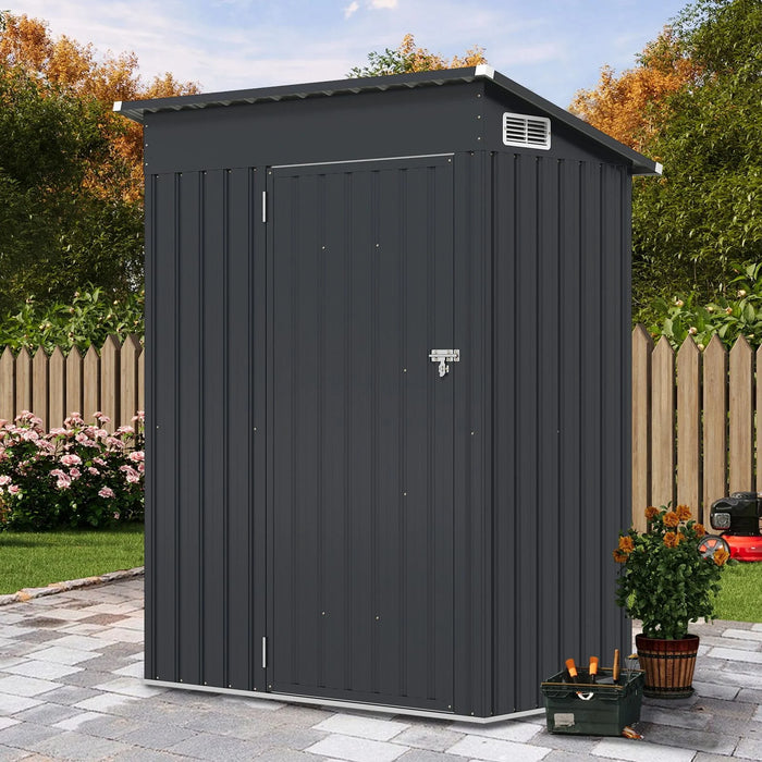 All-Weather Outdoor Storage Shed – Waterproof Garden Utility Cabinet with Sloping Roof