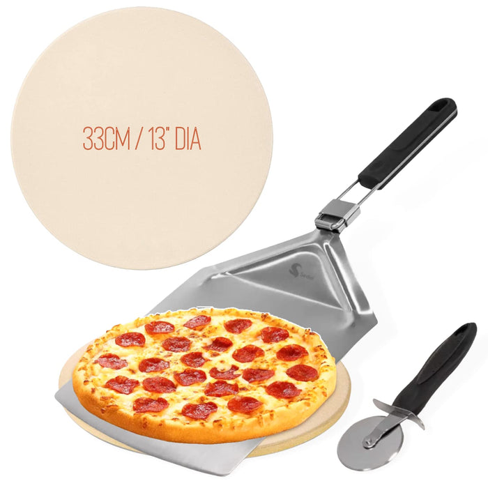 pizza stone with peel & cutter - sedol (1)