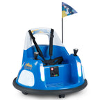 SEDOL 12V High-Performance Kids Bumper Car with 5-Point Safety Harness 360° Zero-Turn Dual Joysticks Parental Remote Control and 5-Mode LED Light Show