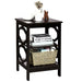 3-Tier Bedside Table with Storage Shelves for Living Room Bedroom