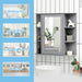 3-Tier Mirrored Wall Mounted Bathroom Cabinet