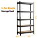 5-Tier Adjustable Storage Rack – Heavy-Duty Metal & MDF Shelving Unit