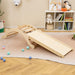 3-in-1 Wooden Climber Arch with Ramp & Rocker – Indoor Toddler Playset