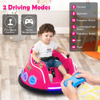 SEDOL 12V High-Performance Kids Bumper Car with 360° Rotation Parental Remote Control Wireless Bluetooth Audio and LED Light Show – 30kg Capacity