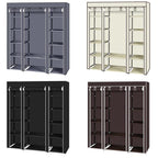 69" Portable Clothes Wardrobe – Non-Woven Fabric Closet Organiser (Black)