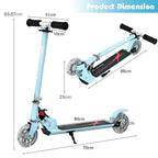 Aluminium Folding Stunt Scooter with LED Wheels – Kids T-Bar Kick Scooter