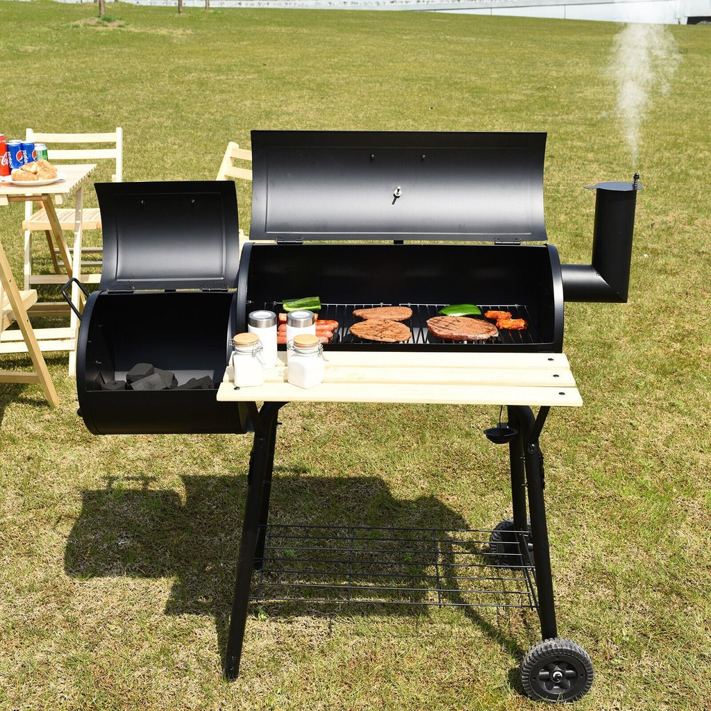 Outdoor Charcoal BBQ Grill & Smoker