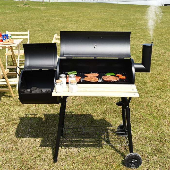 Outdoor Charcoal BBQ Grill & Smoker