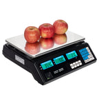 30–40kg  Digital Price Computing Scale – Vegetable & Retail Weighing Scale with Backlit LCD Display, 5g Precision & UK Plug – Silver & Black