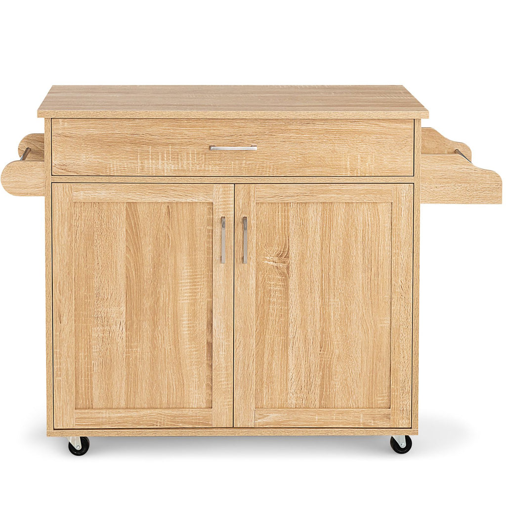 Rolling Kitchen Storage Trolley with Adjustable Shelf and Drawer
