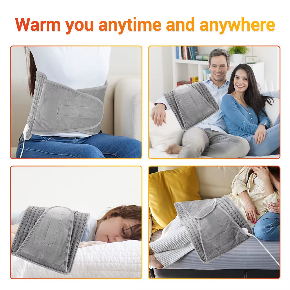 SEDOL Electric Heated Waist Pad Massage Belt Adjustable Temperature Hot Compress for Abdomen Uterus Lumbar Pain Relief Thermal Support