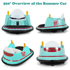 SEDOL Kids 6V Electric Bumper Car for Toddlers 360° Zero-Turn Waltz Car with Parental Remote Control Wall-Safe Rubber Bumper and Flashing LED Light Show