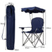 Folding Camping Chair with Shade Canopy