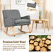 Fabric Upholstered Recliner Rocking Chair Armchair Lounge Sofa Seat Relax Rocker