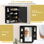 3-Tier Mirrored Wall Mounted Bathroom Cabinet