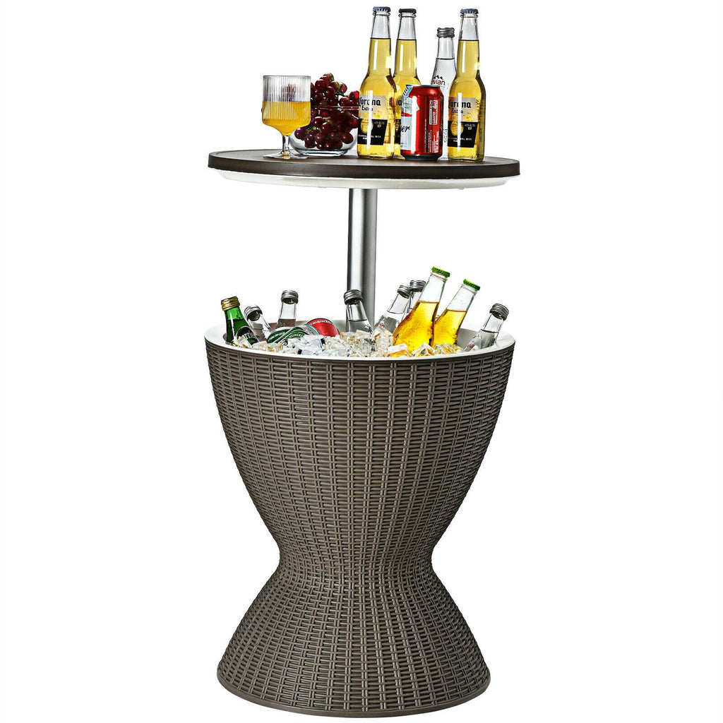 30L Patio Ice Cooler Table – Outdoor Drinks Storage
