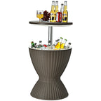 30L Patio Ice Cooler Table – Outdoor Drinks Storage