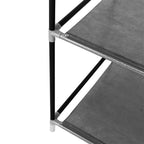 64" Portable Wardrobe – Foldable Clothes Storage Closet with Shelves & Hanging Rail (Black)