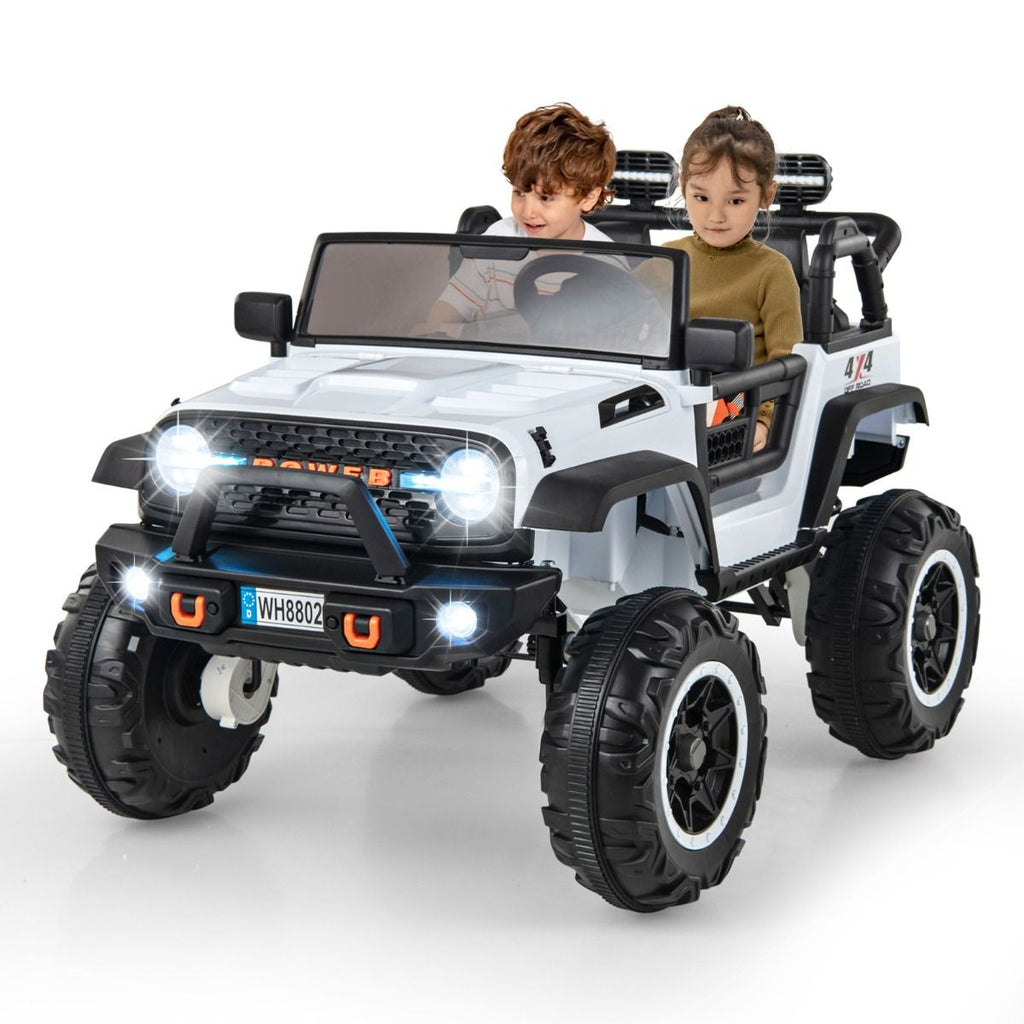 SEDOL 2-Seater 24V Kids Ride-On Truck with 4-Motor 4WD System Parental Remote Control 3-Point Safety Harness and Bonus Digging Shovel – 50kg Capacity