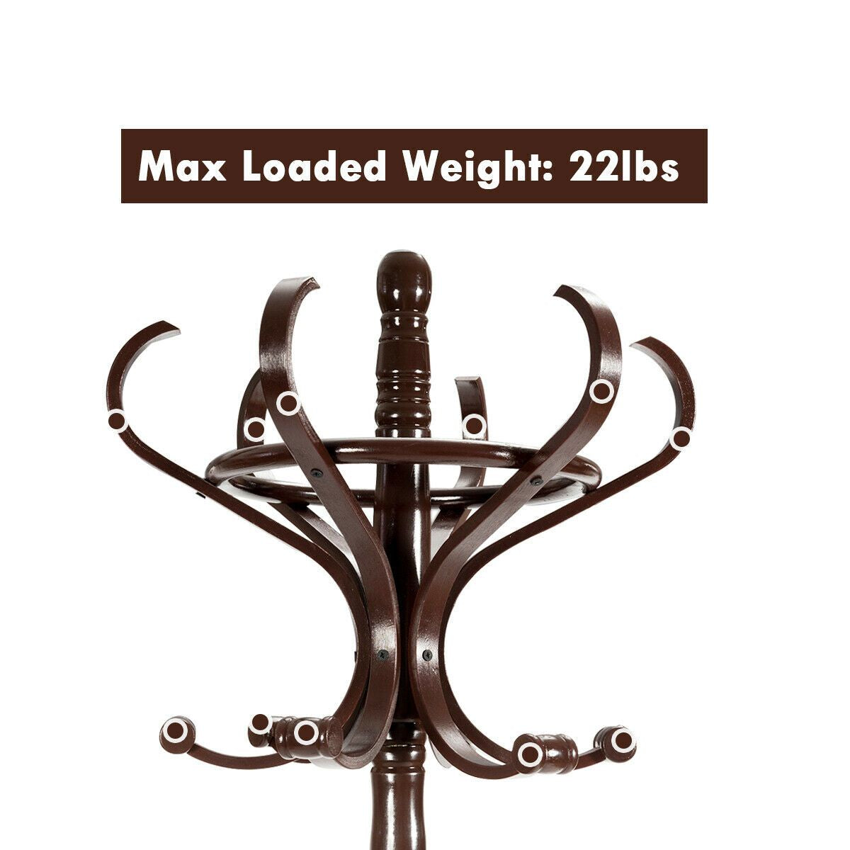 Wooden Coat and Hat Stand