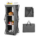 3-Tier Folding Camping Storage Cabinet with Side Pockets and Carry Bag