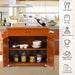 Rolling Kitchen Storage Trolley with Adjustable Shelf and Drawer