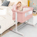 3-In-1 Adjustable Baby Bedside Bassinet with Mattress