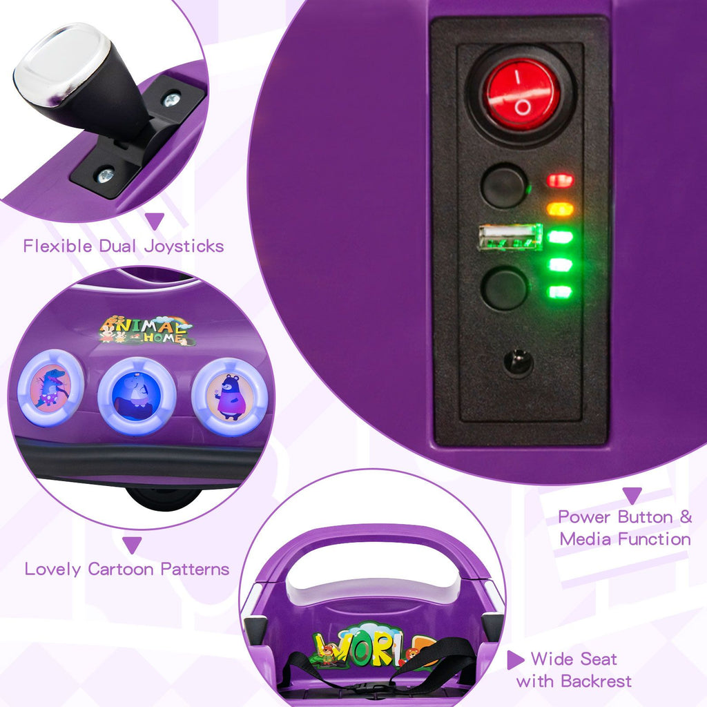 SEDOL 12V High-Performance Kids Bumper Car with 360° Rotation Parental Remote Control Wireless Bluetooth Audio and LED Light Show – 30kg Capacity