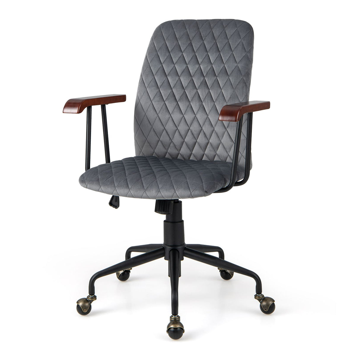 Adjustable Velvet Rocking Leisure Chair with Padded Seat
