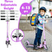 Aluminium Folding Stunt Scooter with LED Wheels – Kids T-Bar Kick Scooter