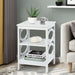3-Tier Bedside Table with Storage Shelves for Living Room Bedroom