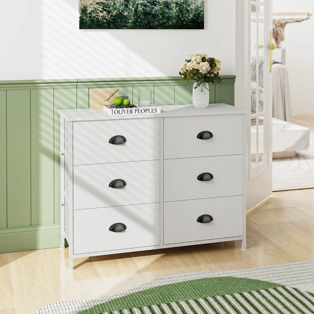 Dresser with 6 Foldable Fabric Drawers Living Room Bedroom
