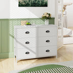 Dresser with 6 Foldable Fabric Drawers Living Room Bedroom