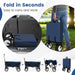Heavy Duty Camping Garden Cart with Adjustable Handle and Drink Holders