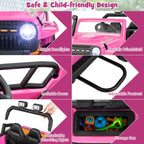 SEDOL 12V Parent-Child Ride-On Truck with 100kg High-Capacity Load High-Torque Dual Motors Parental Remote Control and Integrated Adult Seat with Folding Foot Pedals