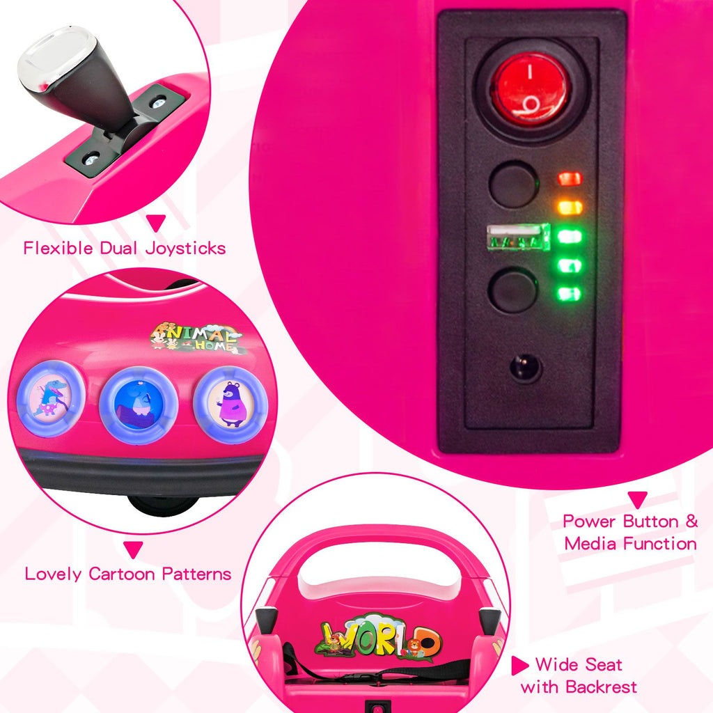 SEDOL 12V High-Performance Kids Bumper Car with 360° Rotation Parental Remote Control Wireless Bluetooth Audio and LED Light Show – 30kg Capacity