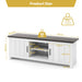 TV Stand with 2 Doors and Storage Shelves for Tvs up to 65 Inches
