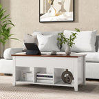 Rising Center Table with Lift Top Hidden Compartment