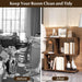 2-Tier Irregular Storage Shelf Wood Shelving Units with 4 Compartments