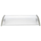 120x80cm Door Canopy – Outdoor Rain Cover Awning for Front Door, Window or Patio (White/Grey)