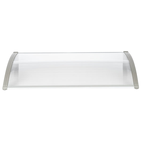 120x80cm Door Canopy – Outdoor Rain Cover Awning for Front Door, Window or Patio (White/Grey)