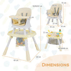 SEDOL 16-in-1 "Ultimate Explorer" High Chair & Activity Center — Convertible Sensory Station, Building Block Table, Booster Seat, and High Stool with 360° Rotating Seat – 6-36 Months