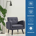 Mid-Century Modern Upholstered Accent Chair with Rubber Wood Legs