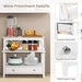3-Tier X-Shaped Console Table with Drawer and Open Storage Shelves