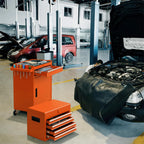 High-Capacity Rolling Tool Cabinet – Lockable Wheels, Metal 2‑in‑1 Chest & Base